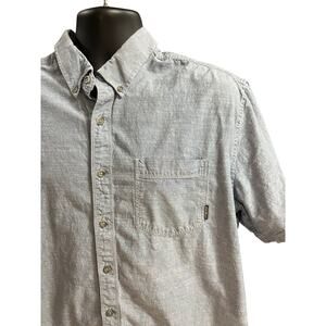 Eddie Bauer Blue short sleeve button up‎ Shirt TXL Casual Resort